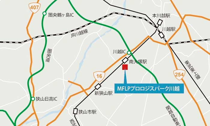 「MFLPプロロジスパーク川越」開発地（リリース181106）